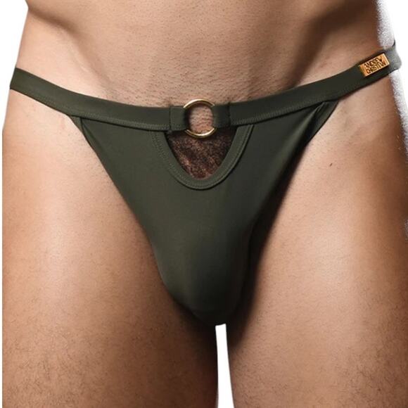 Andrew Christian Savoy Ring Bikini Olive XL Extra Large - Picture 1 of 14